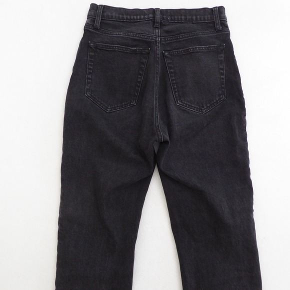 Abercrombie & Fitch Ankle Straight Ultra High Rise Black Denim Jeans Women 26/2L - Picture 4 of 10